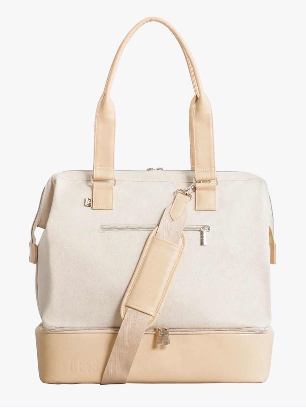 BEIS Mini Weekender in Beige - NWT